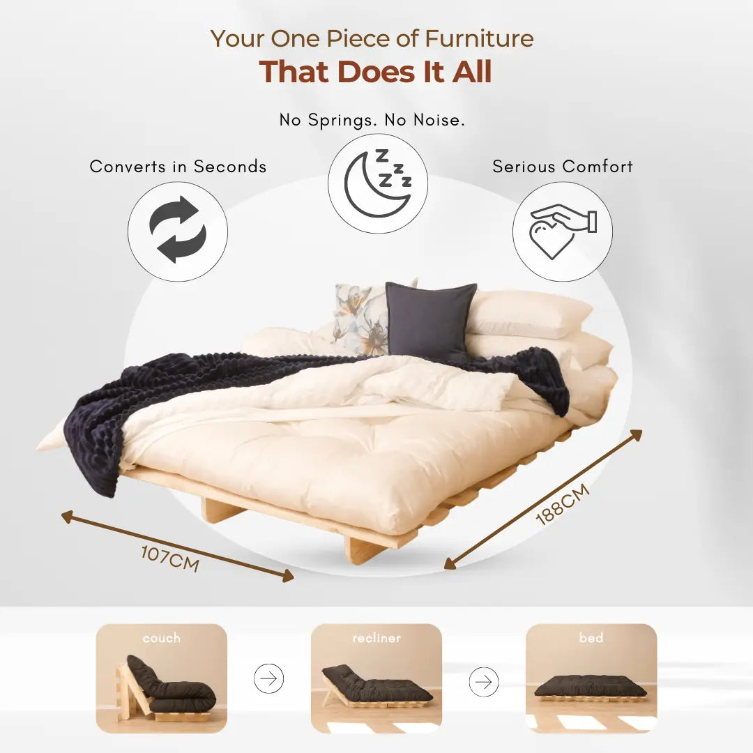 Futon Three Quarter Mattress & Base Set futonsonline