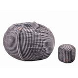 CosyCloud Large Bean Bag + Footrest + Pillow Combo - Faux Fur Futons Online